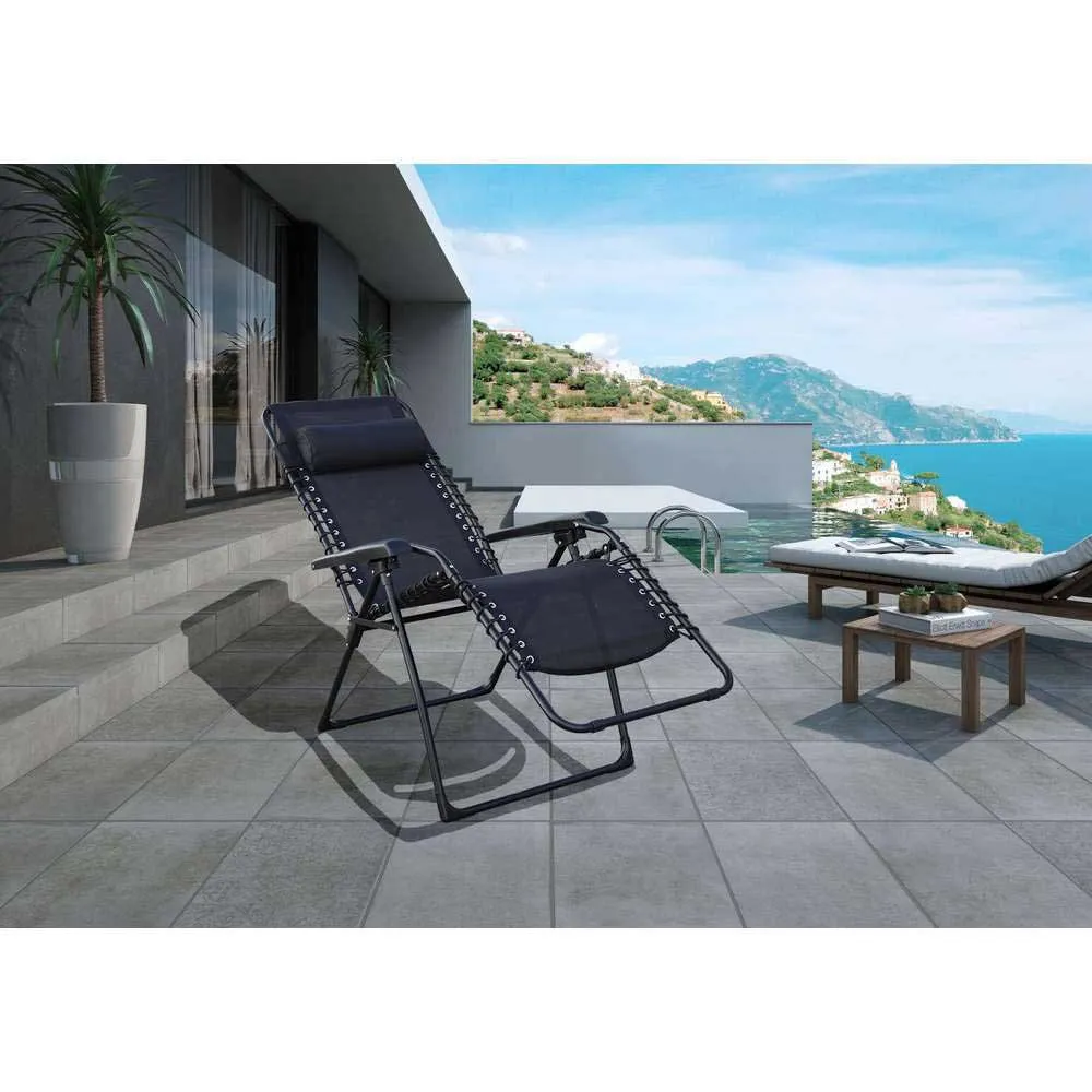 Chillvert Catania Stål Solseng 65.5x91x116 Cm unisex, Black, One Size