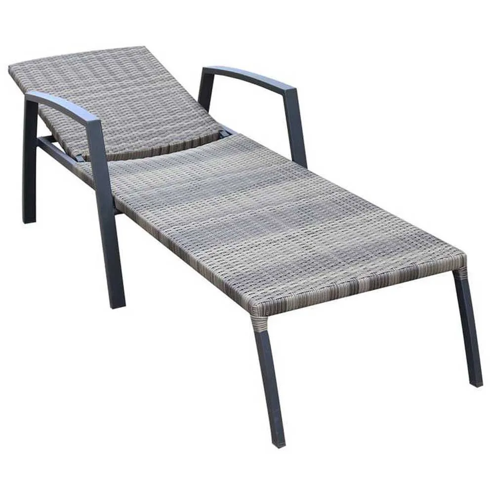 Chillvert Cozumel Stål Solseng 190x63x50 Cm Refurbished unisex, Anthracite / brown, One Size