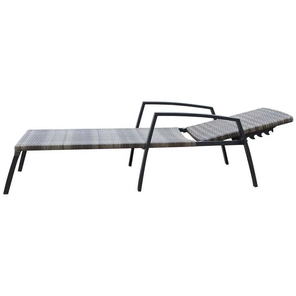 Chillvert Cozumel Stål Solseng 190x63x50 Cm Refurbished unisex, Anthracite / brown, One Size