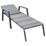 Chillvert Cozumel Stål Solseng 190x63x50 Cm Refurbished unisex, Anthracite / brown, One Size