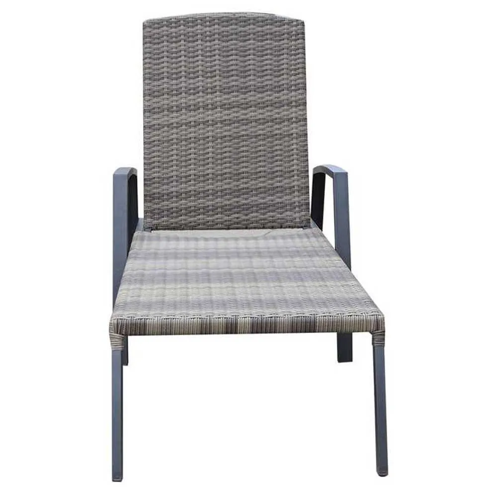Chillvert Cozumel Stål Solseng 190x63x50 Cm unisex, Anthracite / brown, One Size