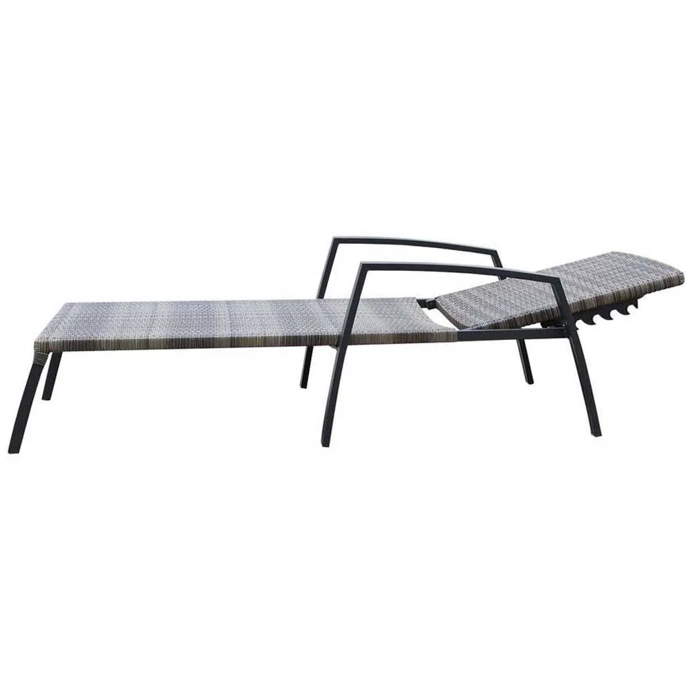 Chillvert Cozumel Stål Solseng 190x63x50 Cm unisex, Anthracite / brown, One Size