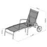 Chillvert Imperia Fsc Eukalyptus Solseng 180.40x77.60x102.90 Cm unisex, Wooden / beige, One Size