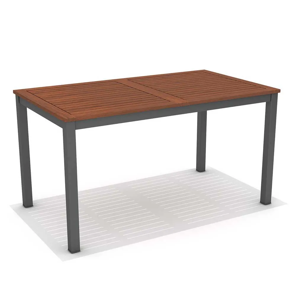 Chillvert Napoles Fsc Eukalyptus Rektangulært Bord 140x79.7x74.4 Cm unisex, Grey / wooden, One Size