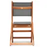 Chillvert Napoles Fsc Sammenleggbar Stol I Eukalyptus Og Stoff 50.65x49.6x93.2 Cm unisex, Wooden / grey, One Size