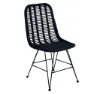 Chillvert Parma Metall-og Rottinkstol 46x60x92 Cm unisex, Black, One Size