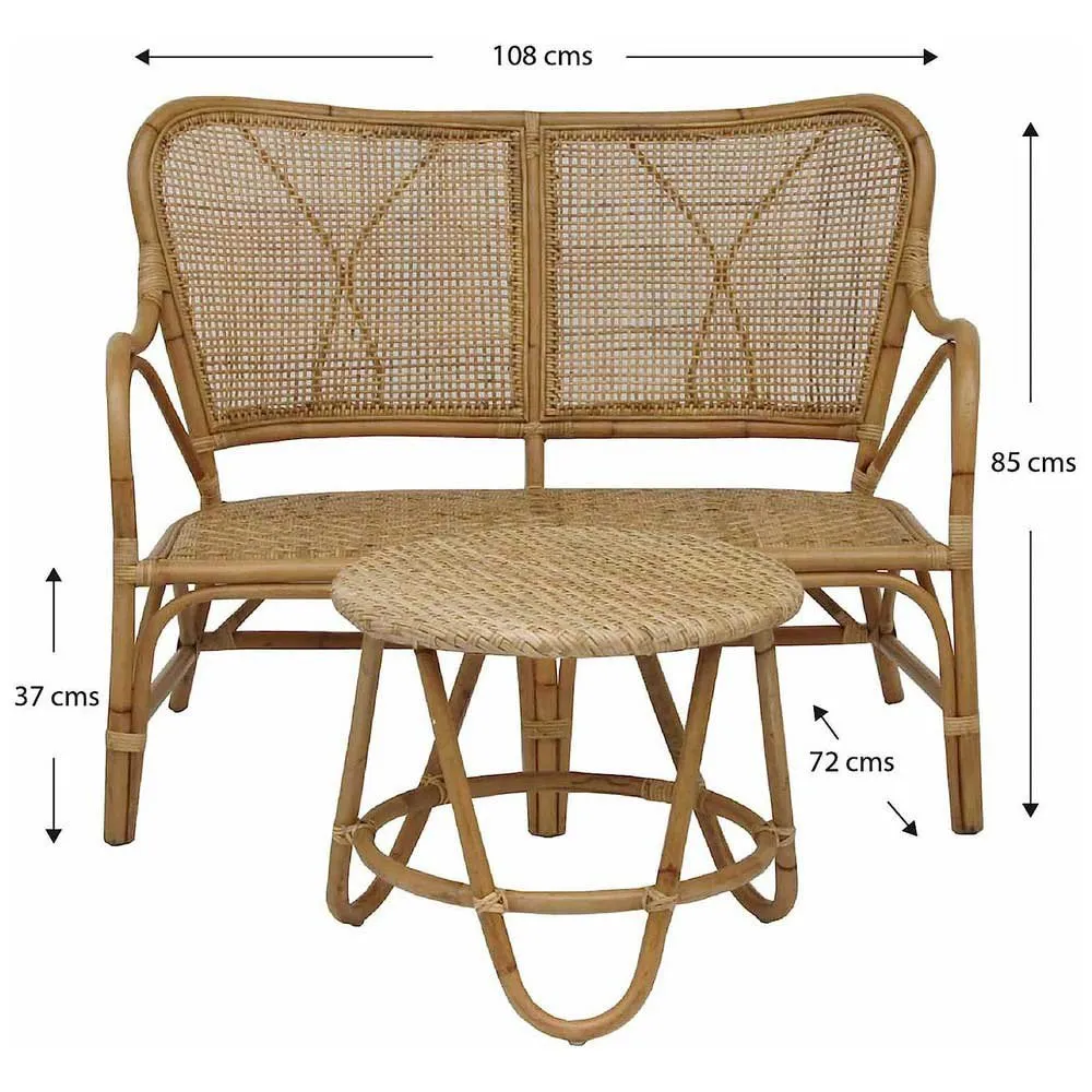 Chillvert Parma Rattan Hagemøbelsett unisex, Natural, One Size
