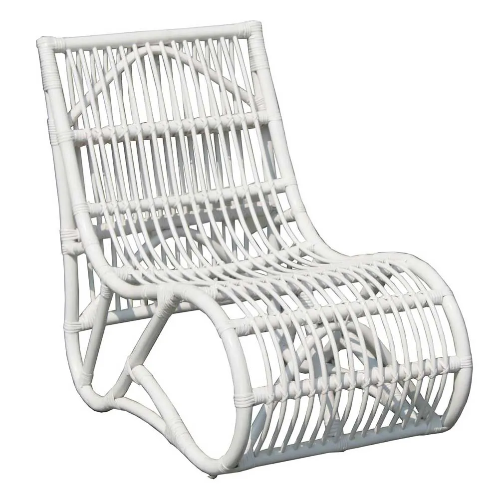 Chillvert Parma Rattan Solseng 61x94x85 Cm unisex, White, One Size