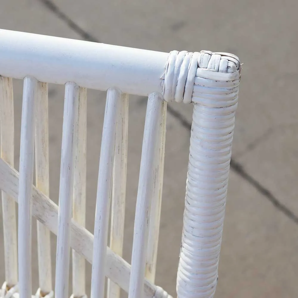 Chillvert Parma Rattan Solseng 61x94x85 Cm unisex, White, One Size