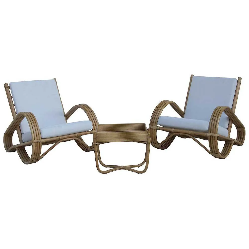 Chillvert Parma Rotting Hagemøbelsett unisex, Natural / white, One Size