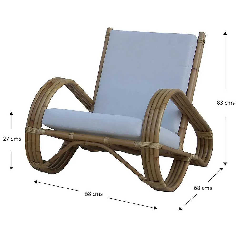Chillvert Parma Rotting Hagemøbelsett unisex, Natural / white, One Size
