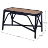Chillvert Parma Rotting Hagestol 78x37x43 Cm unisex, Black, 78 x 37 x 43cm