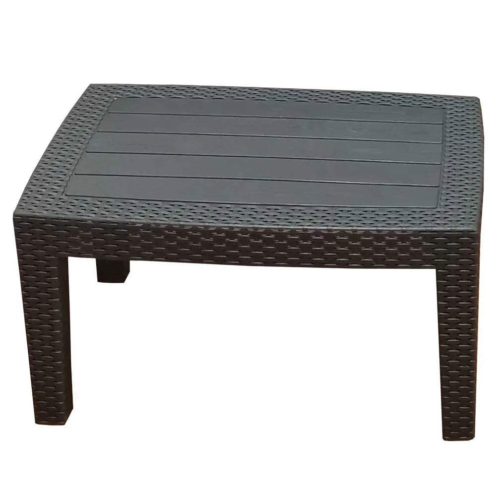 Chillvert Perugia Harset Hagemøbelsett Med Rotan-effekt unisex, Chocolate / beige, One Size