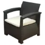 Chillvert Perugia Harset Hagemøbelsett Med Rotan-effekt unisex, Chocolate / beige, One Size