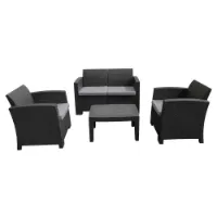 Chillvert Siena Harset Hagemøbelsett Med Rotan-effekt unisex Chillvert Siena Harset Hagemøbelsett Med Rotan-effekt unisex