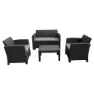 Chillvert Siena Harset Hagemøbelsett Med Rotan-effekt unisex, Anthracite / grey, One Size