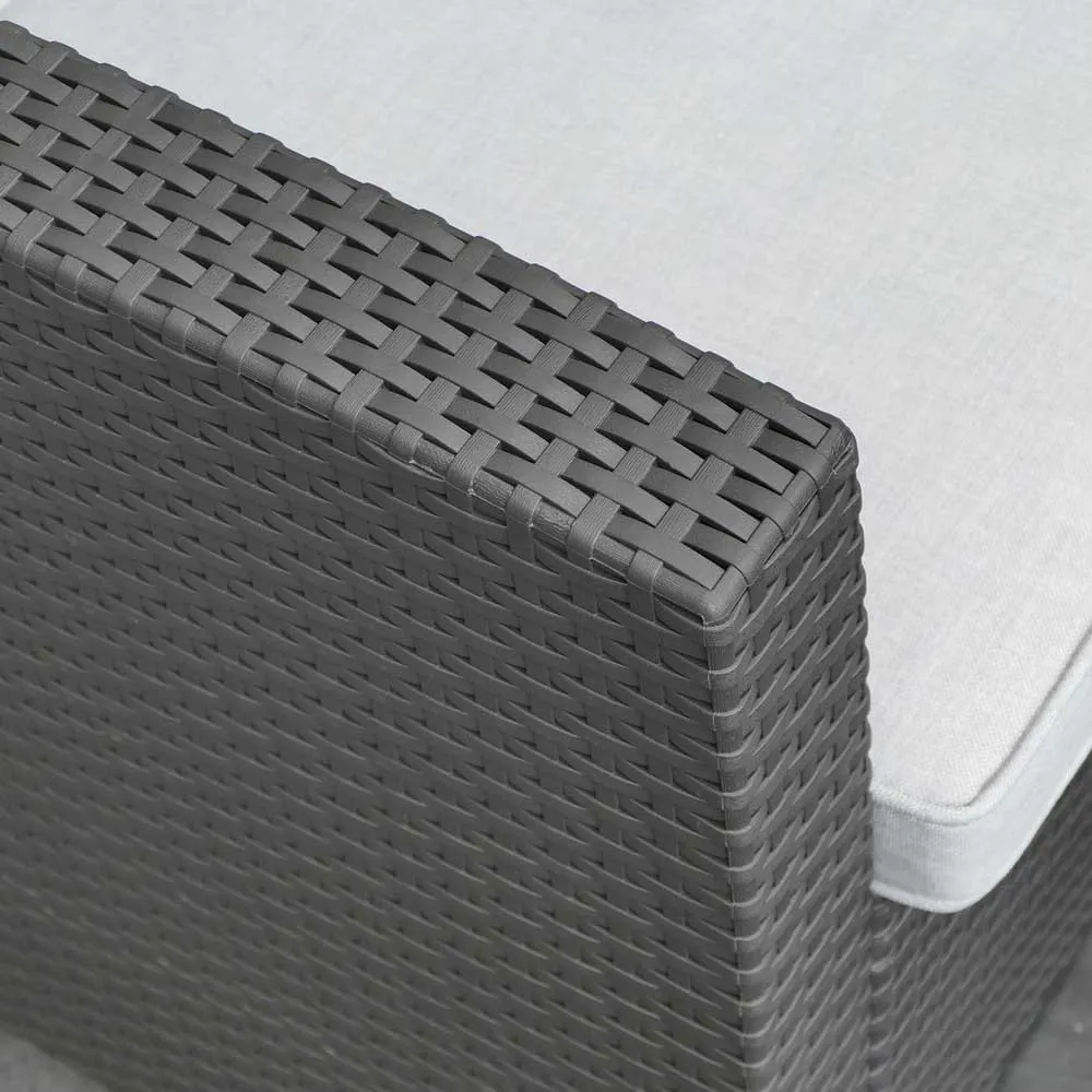 Chillvert Siena Harset Hagemøbelsett Med Rotan-effekt unisex, Anthracite / grey, One Size
