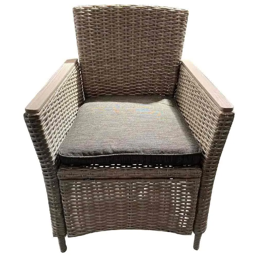 Chillvert Stål Torino Og Syntetisk Rotting Lenestol 65x68.5x93.5 Cm unisex, Beige / anthracite, One Size