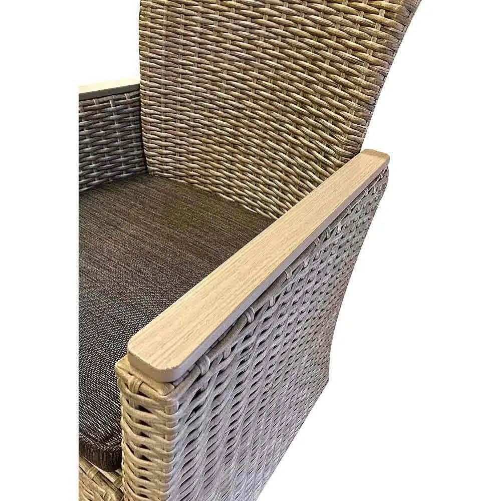 Chillvert Stål Torino Og Syntetisk Rotting Lenestol 65x68.5x93.5 Cm unisex, Beige / anthracite, One Size