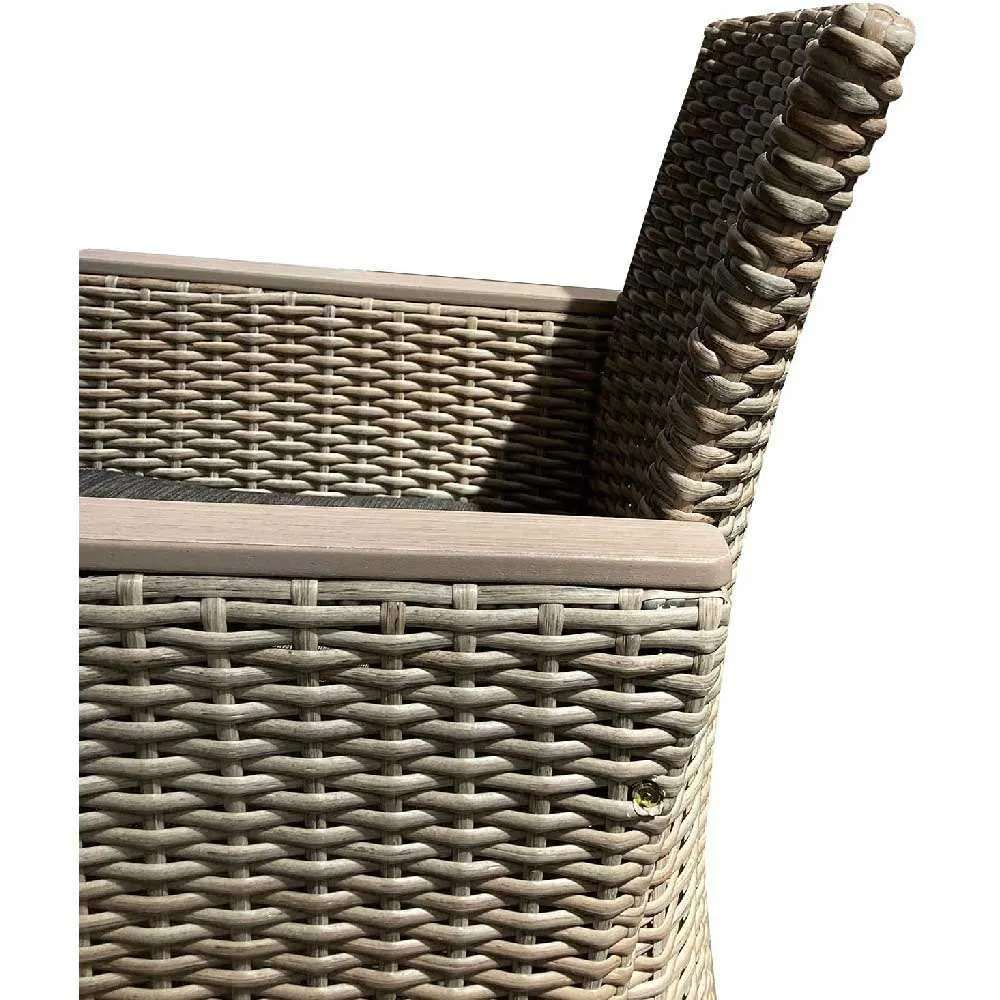 Chillvert Stål Torino Og Syntetisk Rotting Lenestol 65x68.5x93.5 Cm unisex, Beige / anthracite, One Size
