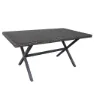 Chillvert Stål Varenna Rektangulært Bord I Glass Og Syntetisk Rotting 160x90x73 Cm unisex, Grey / brown, One Size