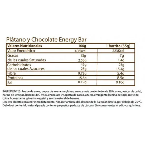 Chimpanzee Energibar Boks Sjokolade Og Banan 55g 20 Enheter, Brown, One Size
