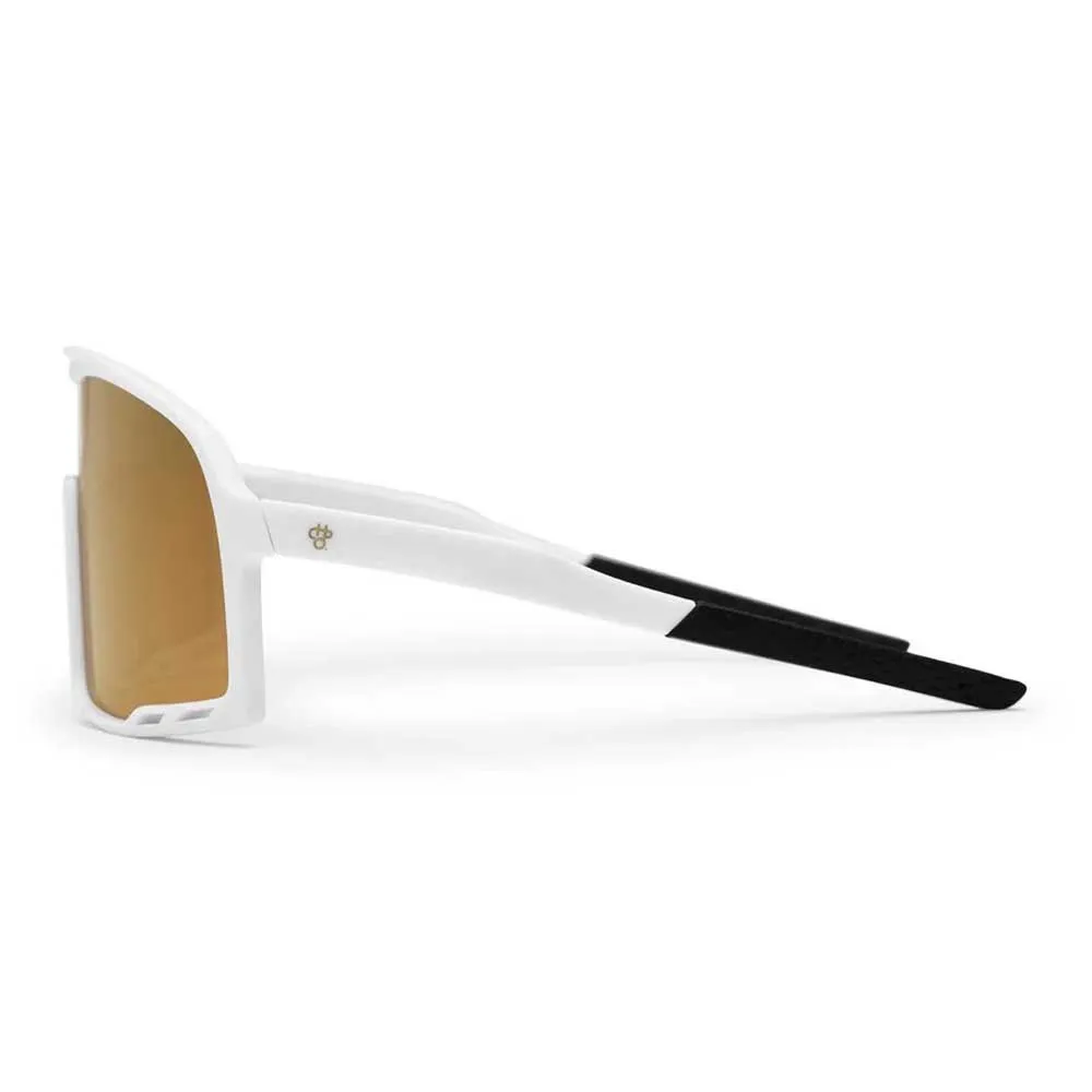 Chpo Brand Prima Due Polariserte Solbriller, White, Gold Mirror Polarized/CAT3 Chpo Brand Prima Due Polariserte Solbriller, White, Gold Mirror Polarized/CAT3