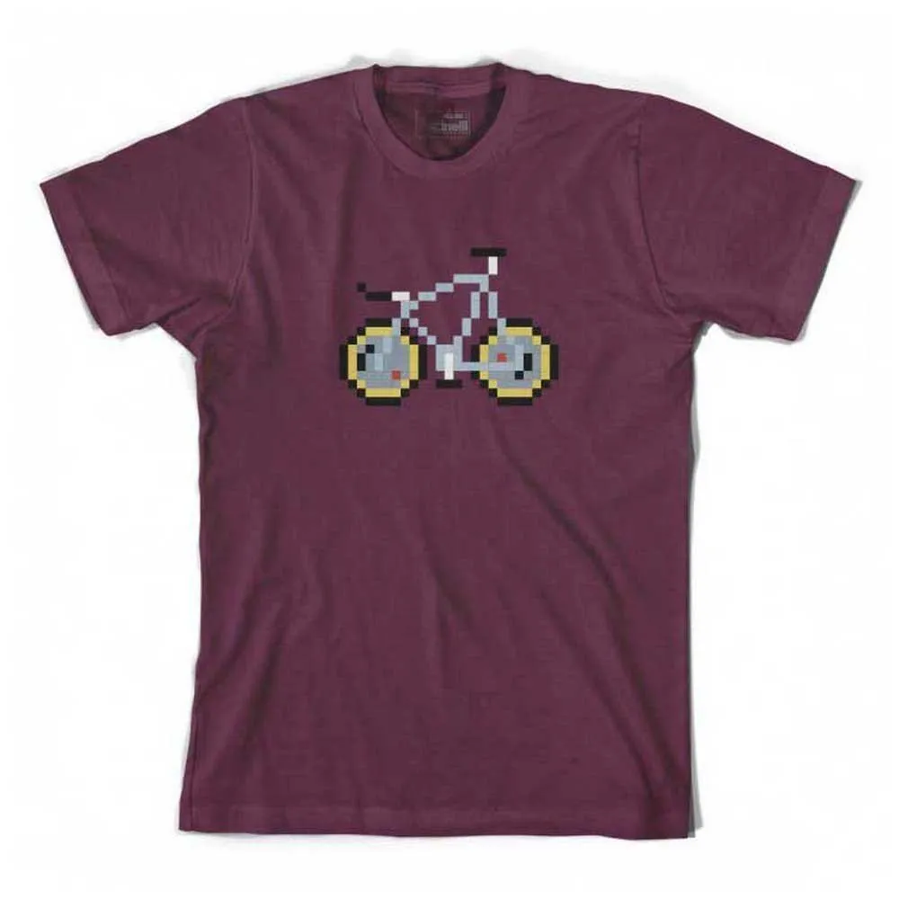 Cinelli Pixel Laser Kortarmet T-skjorte, Bordeaux, S