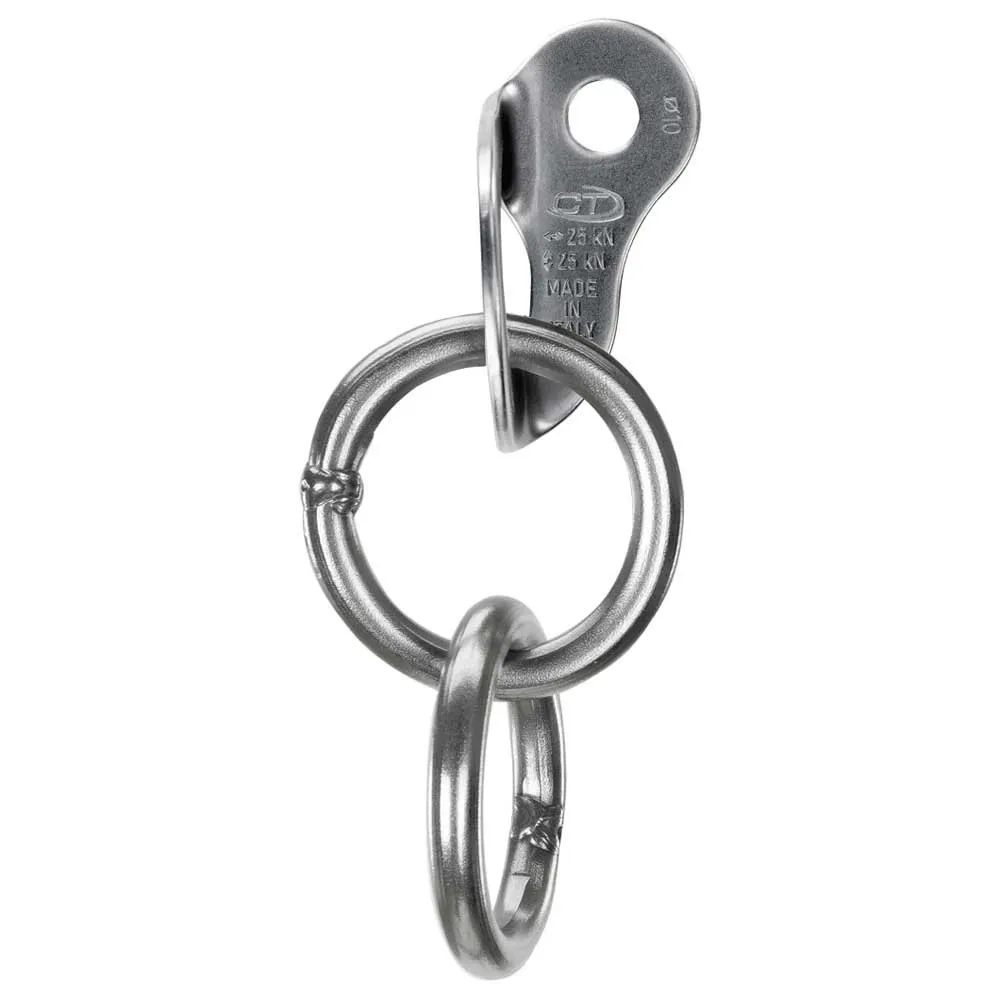 Climbing Technology 2 Plate With Rings 10 Mm Forankringspunkt, Silver, One Size