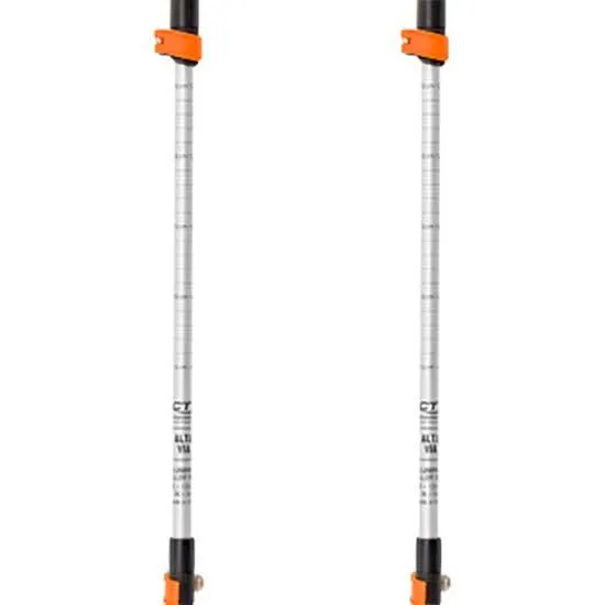 Climbing Technology Alta Via Spaserstokker, Black / orange, 66-135cm Climbing Technology Alta Via Spaserstokker, Black / orange, 66-135cm