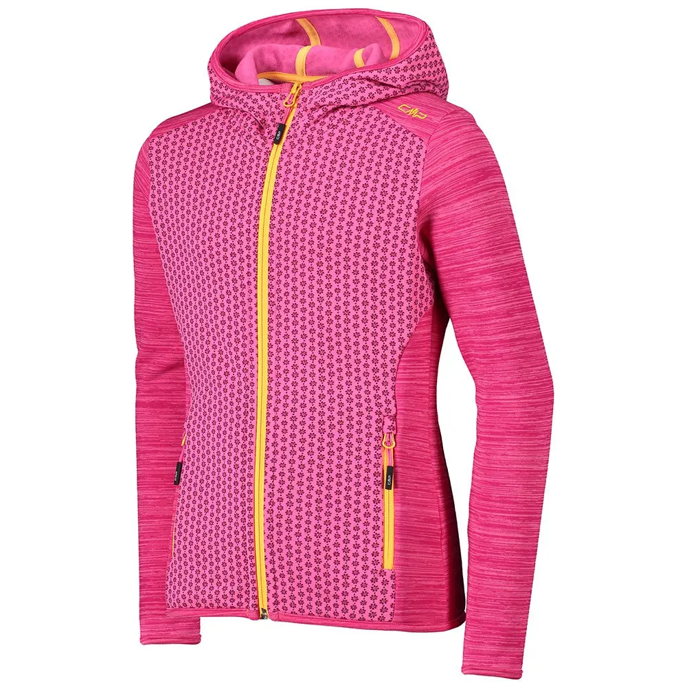 CMP 30e9865 Fleecejakke Med Hette, Bounganville / goji / anthracite, 16Y