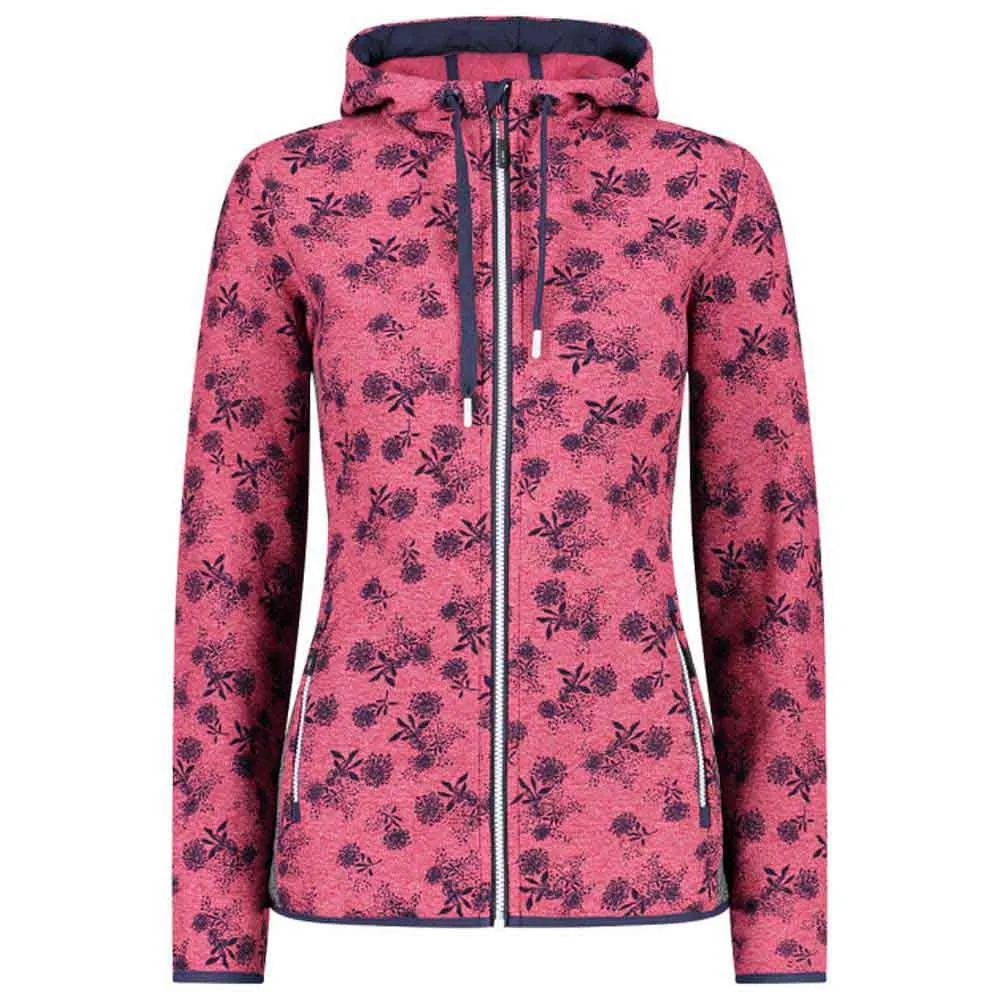 CMP 31h1646 Fix Hood Fleecejakke Med Full Glidelås, Sangria / b.blue