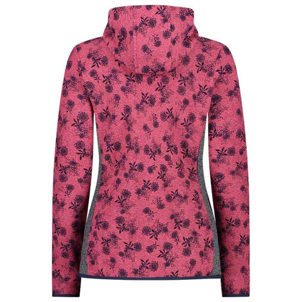 CMP 31h1646 Fix Hood Fleecejakke Med Full Glidelås, Sangria / b.blue