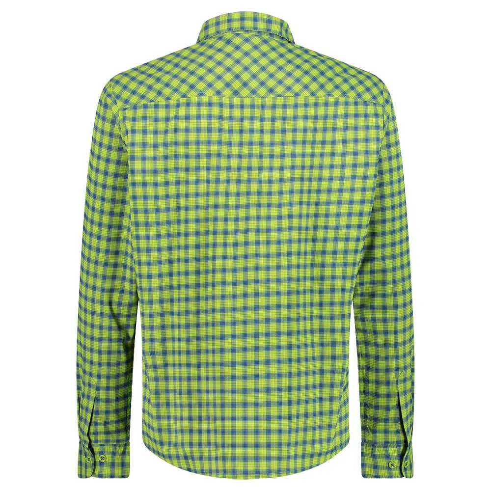 CMP 33s8477 Skjorte Med Lange Ermer, Limegreen / dusty blue / b.blue