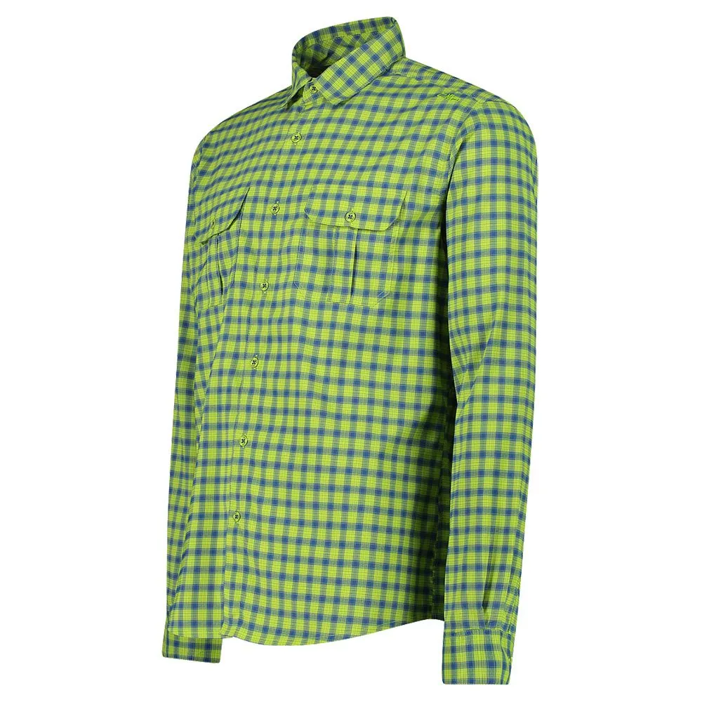 CMP 33s8477 Skjorte Med Lange Ermer, Limegreen / dusty blue / b.blue