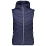 CMP 39h0556 Fix Hood Hybrid Vest, Black blue