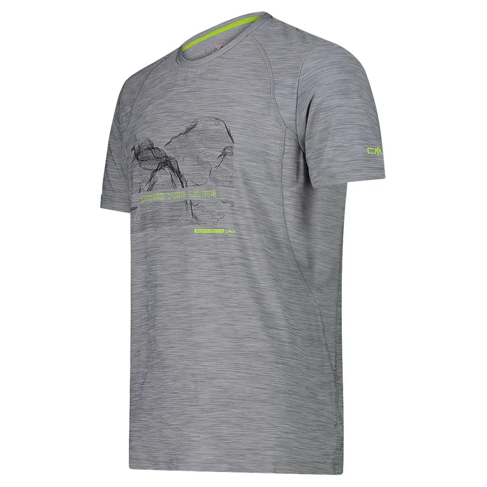CMP 39t6547 Kortarmet T-skjorte, Grey melange / limegreen CMP 39t6547 Kortarmet T-skjorte, Grey melange / limegreen