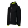 CMP Fix Hood 32m2487 Softshelljakke, Black / acid