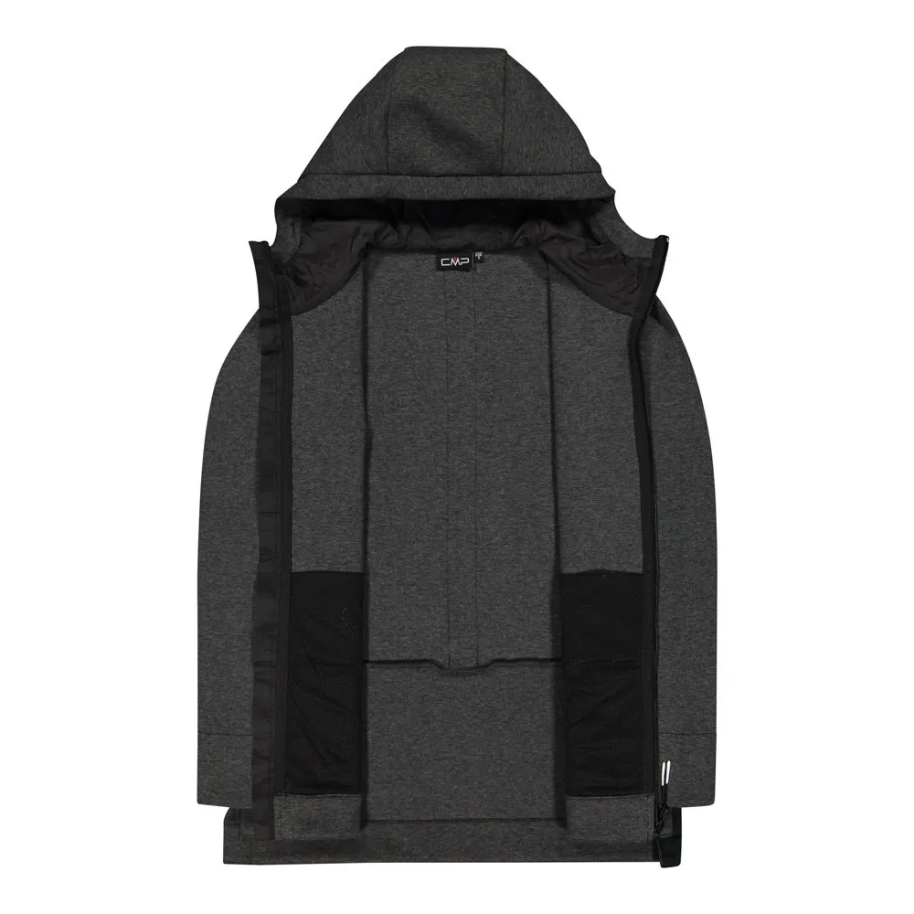 CMP Fix Hood Full Zip 31m3766 Genser, Asphalt melange