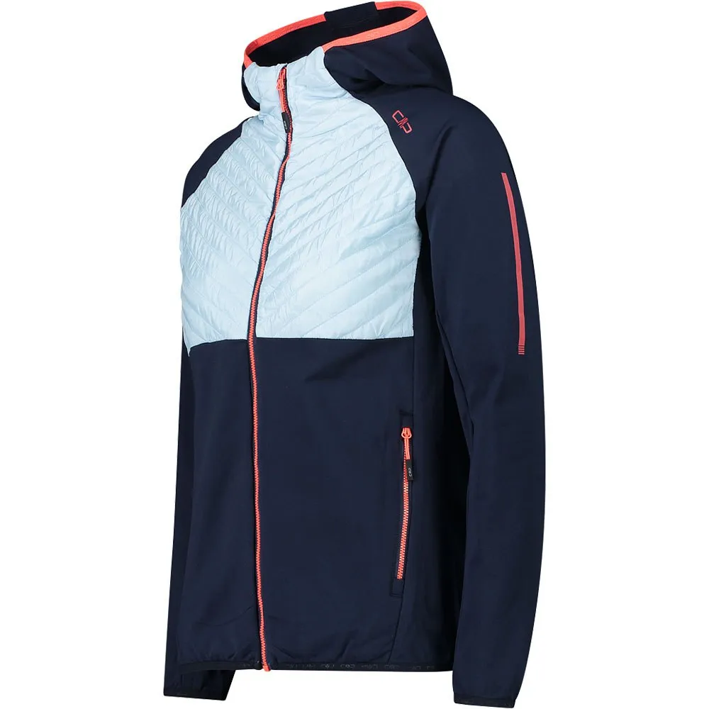CMP Hybrid Fix Hood 32e4296 Jakke, Black blue