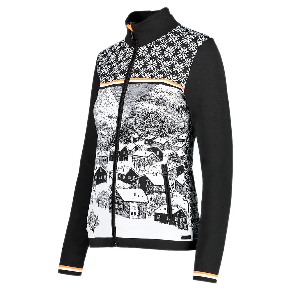 CMP Knitted 7h96141 Genser Med Hel Glidelås, Black