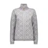 CMP Knitted Pullover 7h26005 Fleecejakke Med Halv Glidelås, Grey m.
