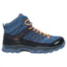 Dusty blue / flash orange