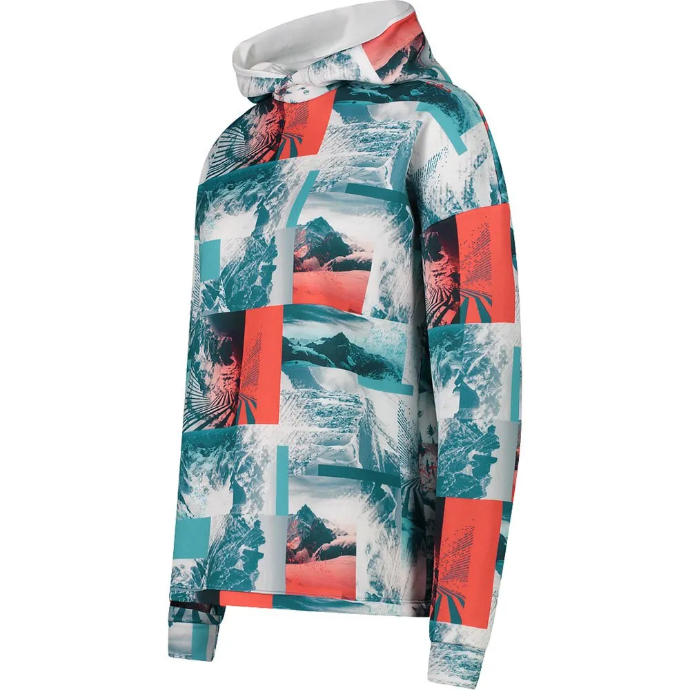CMP Sweat Fix Hood 32e4066 Hetteskjorte, Campari / deep lake