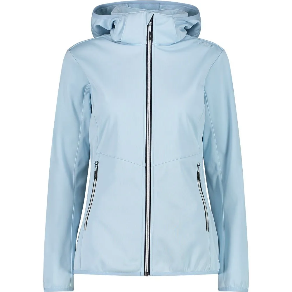 CMP Zip Hood 32a1356 Softshelljakke Refurbished, Cristal blue