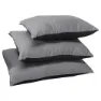 Cocoon Travel Nylon-brushed Microfiber Pute, Charcoal / smoke grey, 33 x 43cm