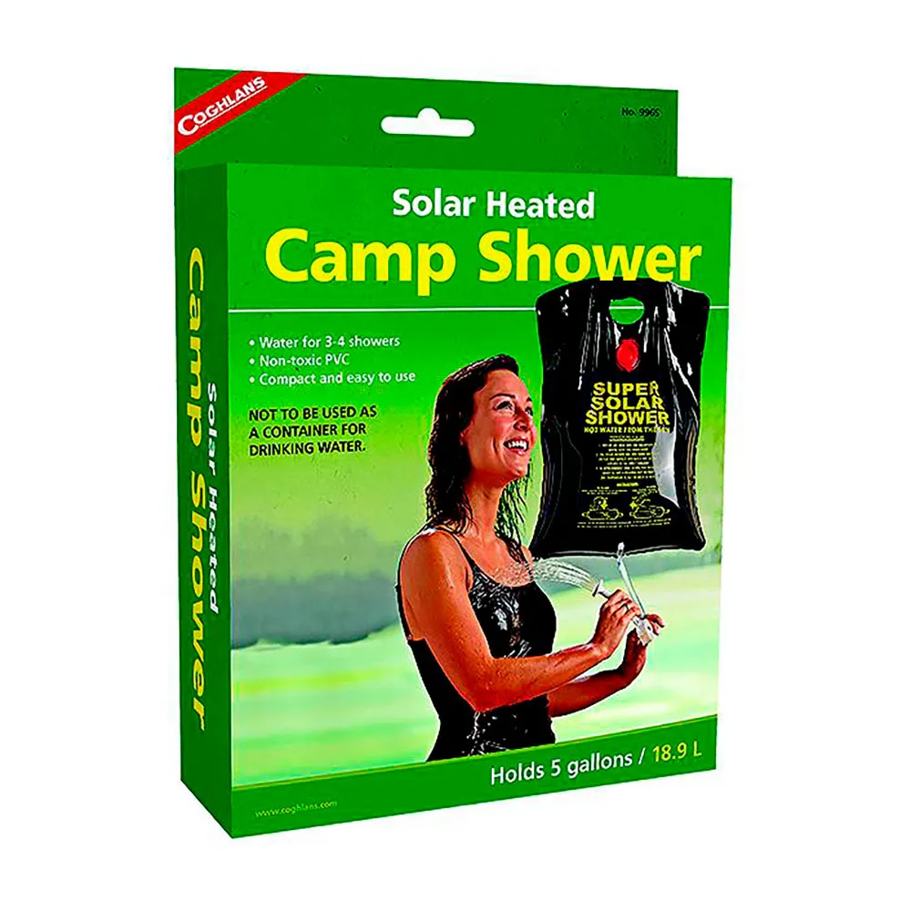 Coghlans Solcelledrevet Campdusj 18.9l, Black, One Size