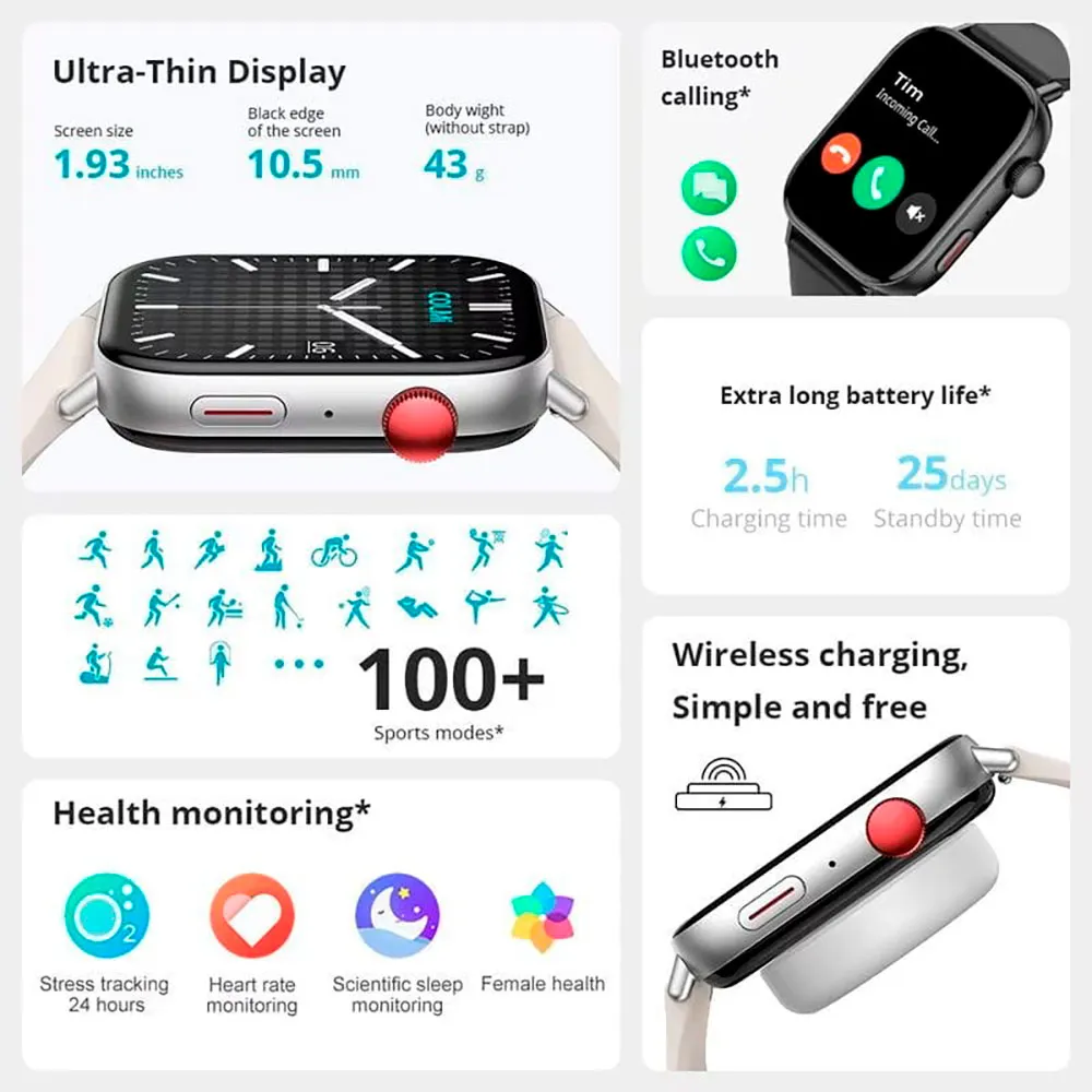 Colmi C8 Max C Series Smartklokke, Black