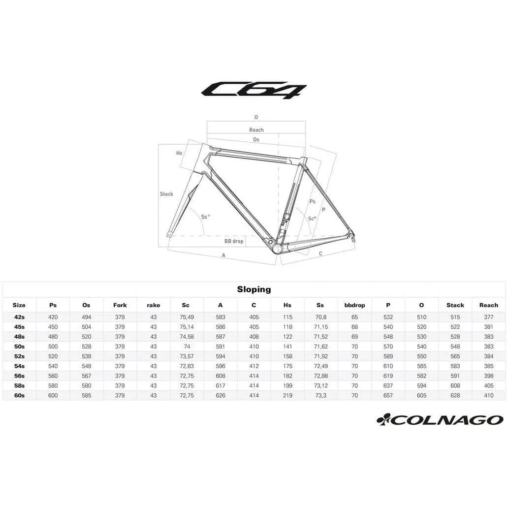 Colnago Frameset C64 Rim Brake, Pjbi, 50S - LAST UNIT Colnago Frameset C64 Rim Brake, Pjbi, 50S - LAST UNIT