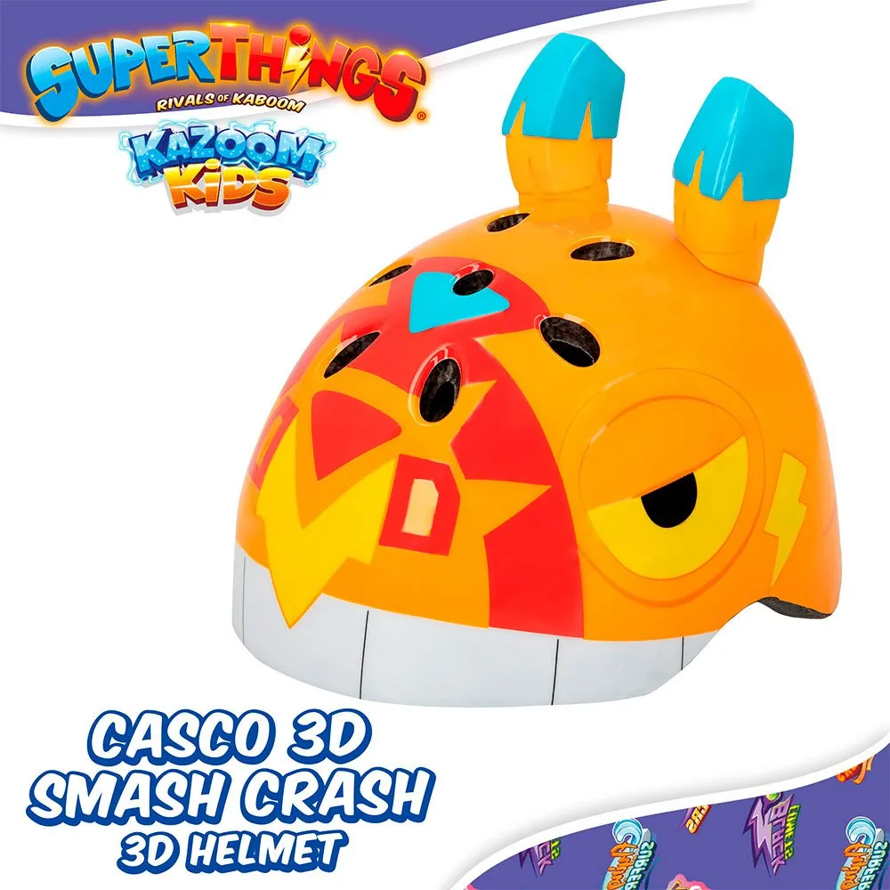 Color Baby Superthings 3d Smash Crash Scooter Hull Juniorhjelm, Orange Color Baby Superthings 3d Smash Crash Scooter Hull Juniorhjelm, Orange